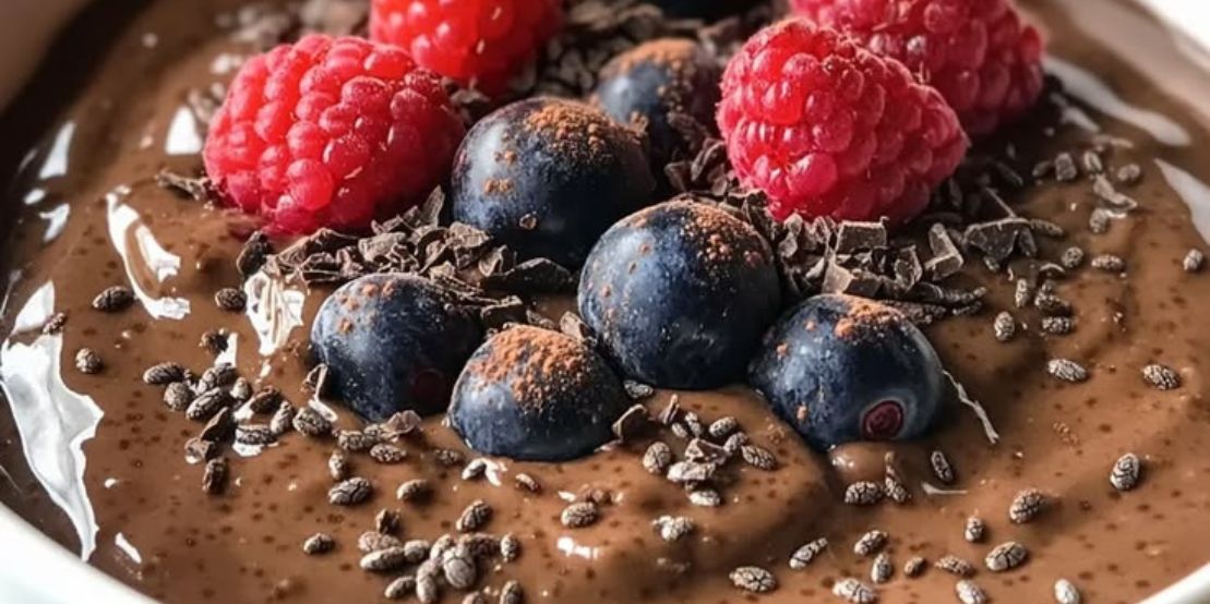 Mousse de chia e chocolate